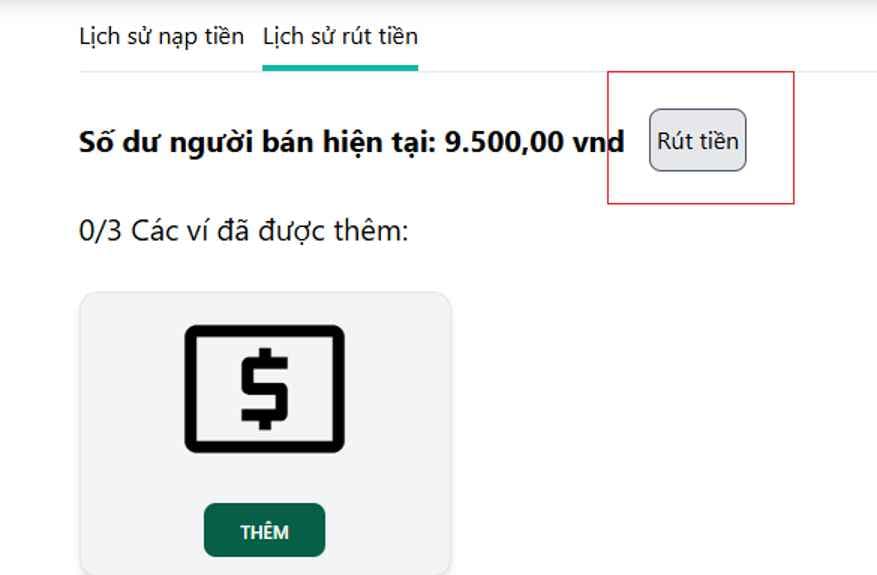 Xác nhận yêu cầu rút tiền